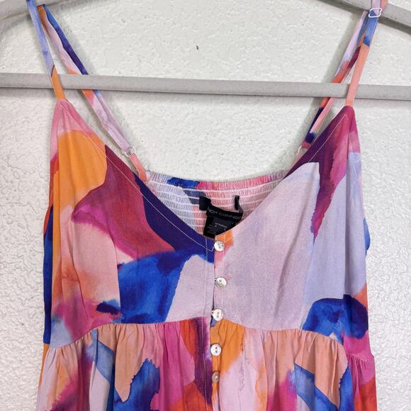 French Connection Top Womens 0 Multicolor Floral Abstract Peplum Cami Tank - Picture 4 of 10